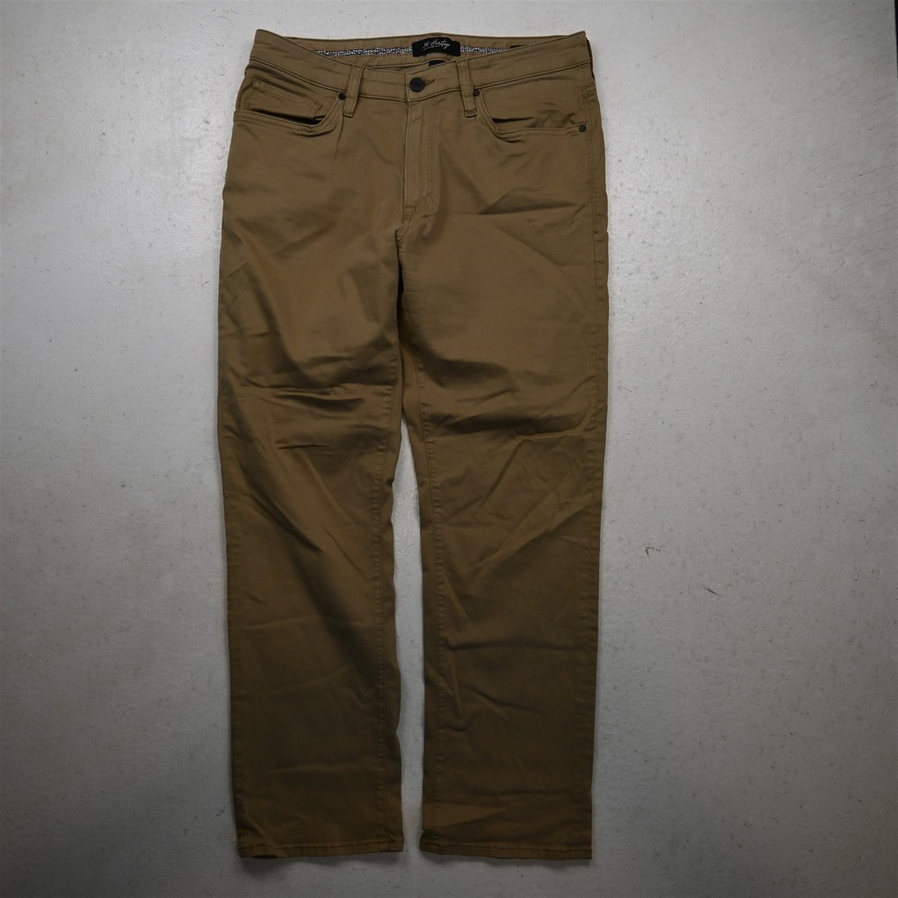 34 Heritage 35x30 Khaki Brushed Stretch Charisma Comfort Classic Straight Jeans